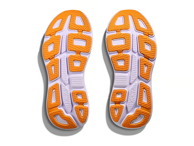 Hoka Bondi 9 Running Shoes - Lavender With Coral And Orange Accents