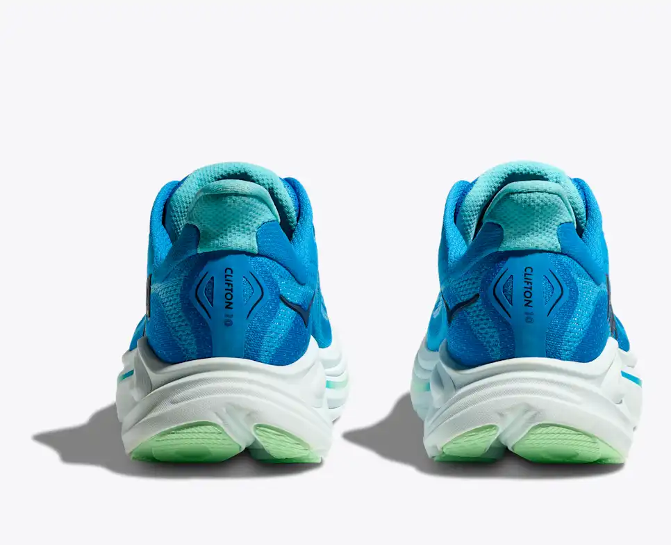 Hoka Clifton 10 Running Shoes - Blue And Mint