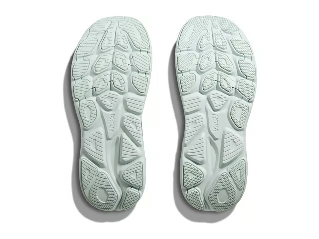 Hoka Clifton 10 Running Shoes - Light Gray And Mint