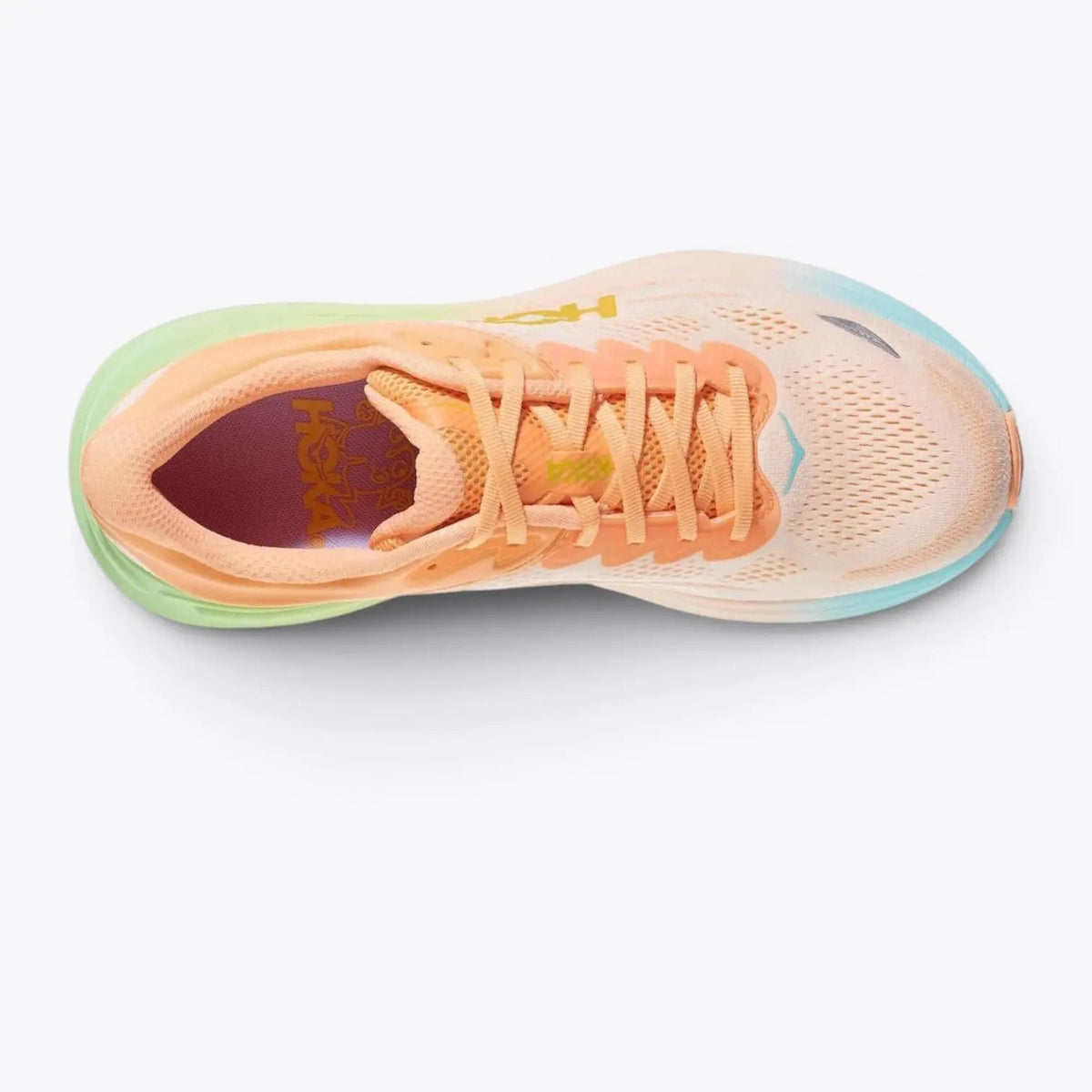 Hoka Bondi 9 Road Running Shoes - Frost / Pale Tangerine
