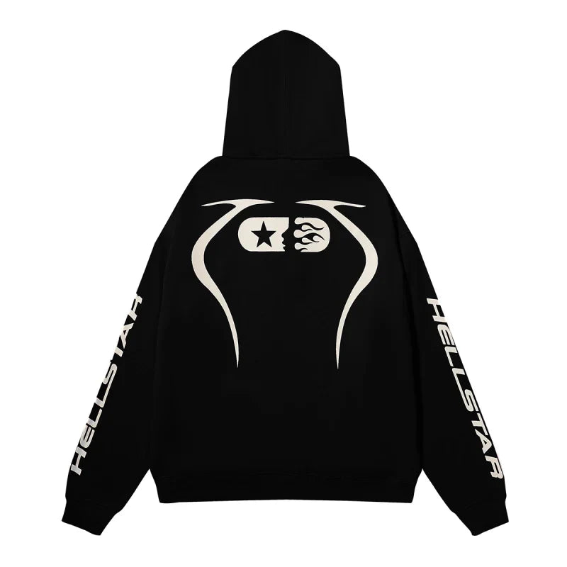 Hellstar Sport Hoodie Black White