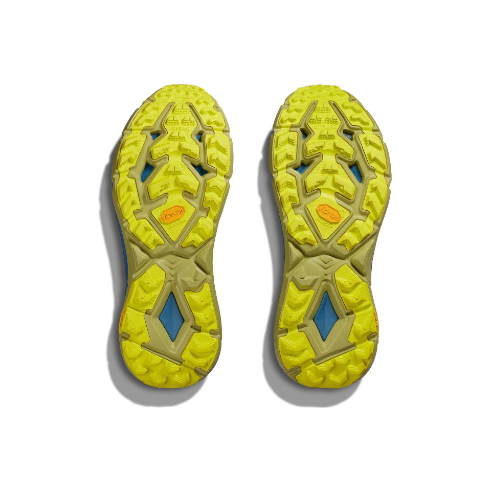 Hoka Mafate Speed 4 Trail Running Shoes - Blue And Lime Green