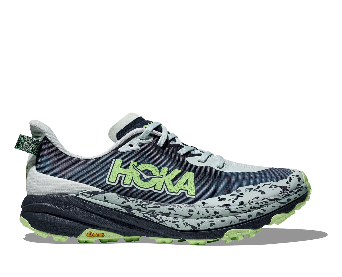 Hoka Speedgoat 6 Trail Running Shoes - Navy And Lime Green