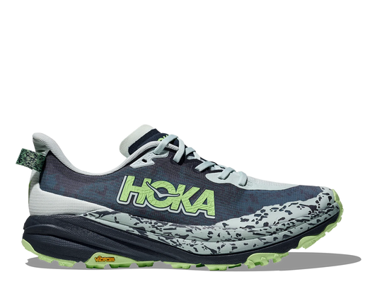 Hoka Speedgoat 6 Trail Running Shoes - Navy And Lime Green