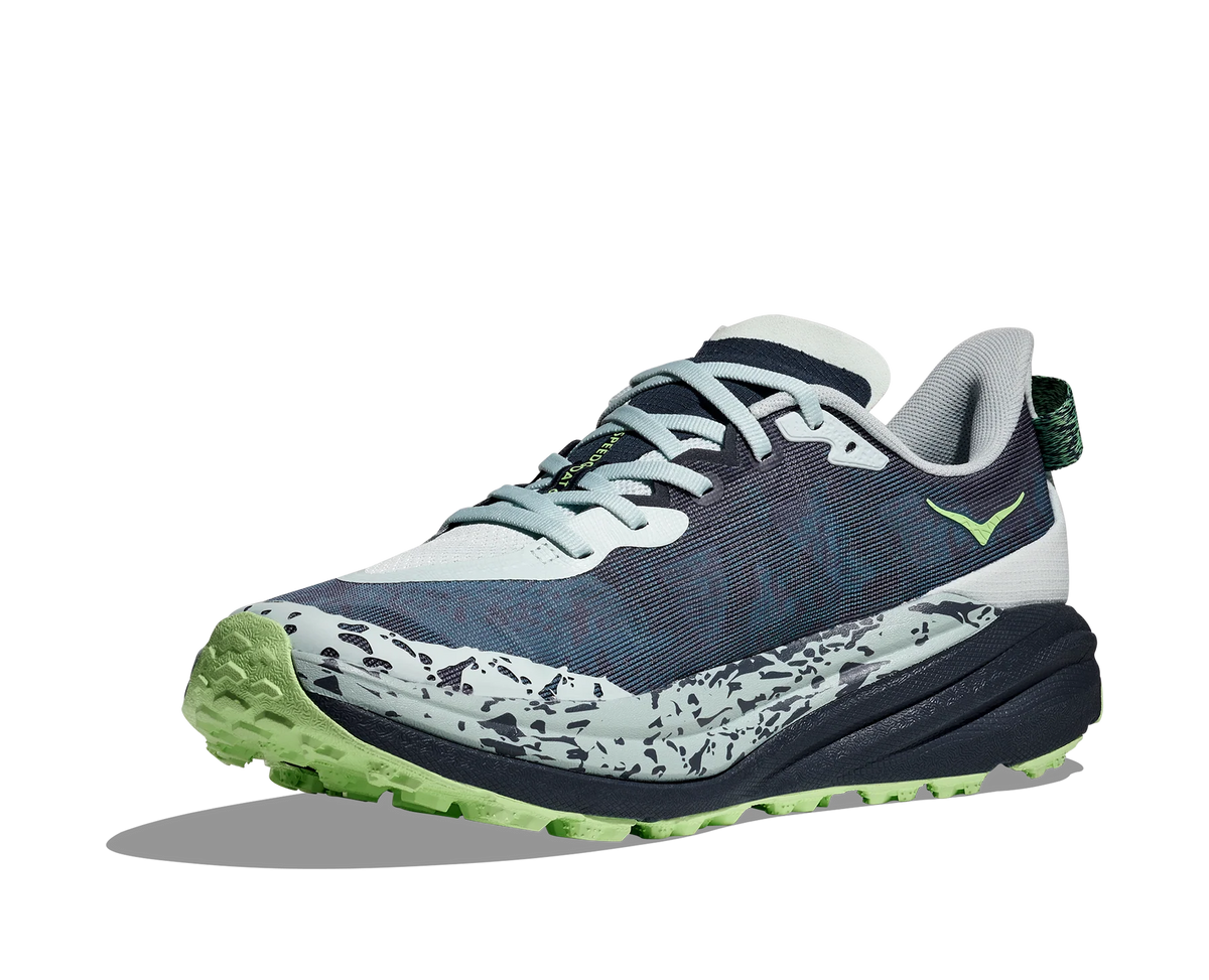 Hoka Speedgoat 6 Trail Running Shoes - Navy And Lime Green