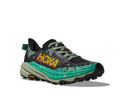 Hoka Speedgoat 6 Trail Running Shoes - Black And Green