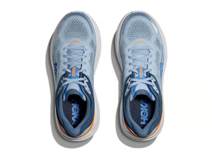 Hoka Bondi 9 Running Shoes - Blue Gray With Orange Accents
