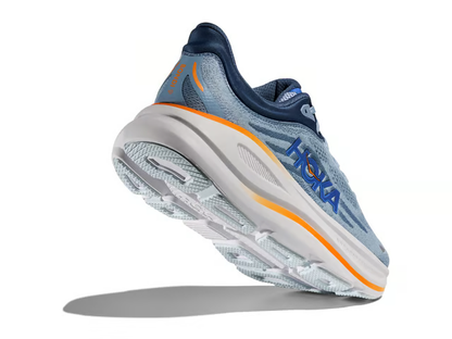 Hoka Bondi 9 Running Shoes - Blue Gray With Orange Accents