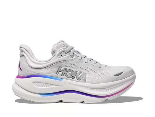 Hoka Bondi 9 Running Shoes - White With Multicolor Accents