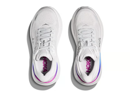 Hoka Bondi 9 Running Shoes - White With Multicolor Accents