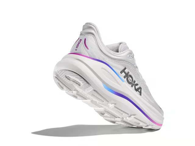Hoka Bondi 9 Running Shoes - White With Multicolor Accents