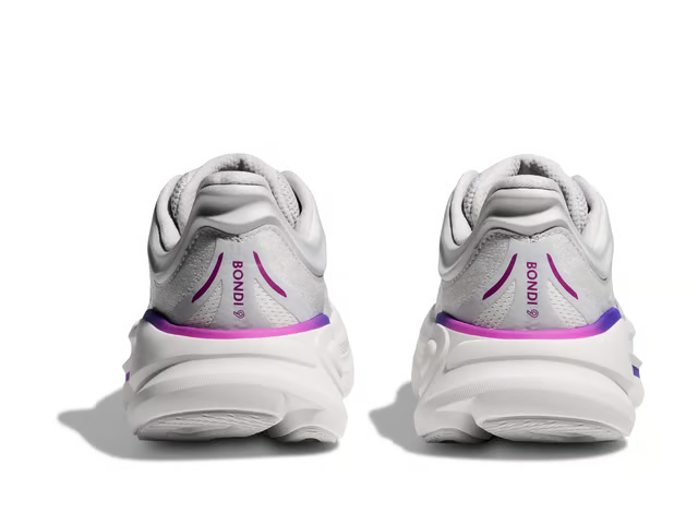 Hoka Bondi 9 Running Shoes - White With Multicolor Accents