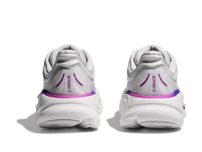 Hoka Bondi 9 Running Shoes - White With Multicolor Accents