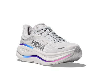 Hoka Bondi 9 Running Shoes - White With Multicolor Accents