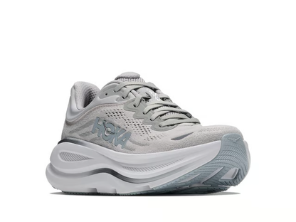 Hoka Bondi 9 Running Shoes - Gray And White