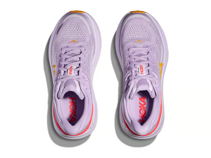 Hoka Bondi 9 Running Shoes - Lavender With Coral And Orange Accents