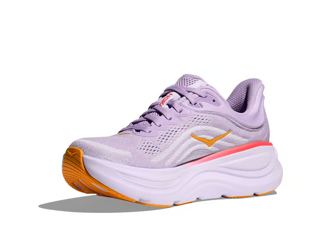 Hoka Bondi 9 Running Shoes - Lavender With Coral And Orange Accents