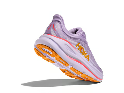 Hoka Bondi 9 Running Shoes - Lavender With Coral And Orange Accents