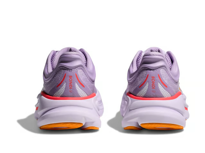 Hoka Bondi 9 Running Shoes - Lavender With Coral And Orange Accents