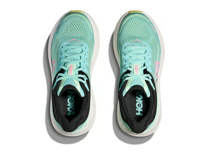 Hoka Bondi 9 Running Shoes - Mint With Pink Accents