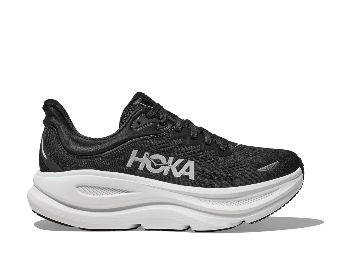 Hoka Bondi 9 Running Shoes - Black And White