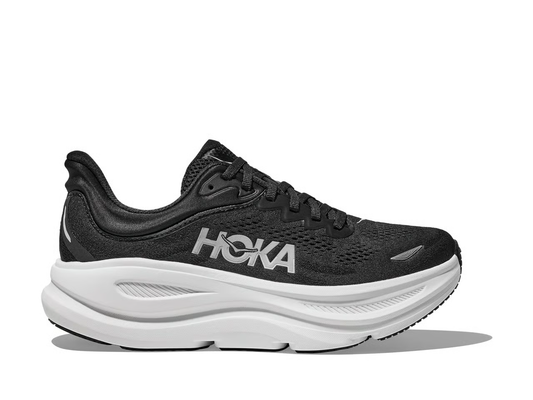 Hoka Bondi 9 Running Shoes - Black And White