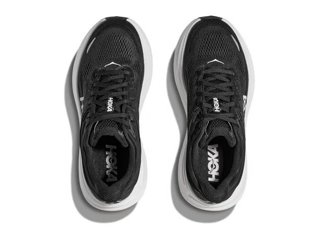 Hoka Bondi 9 Running Shoes - Black And White