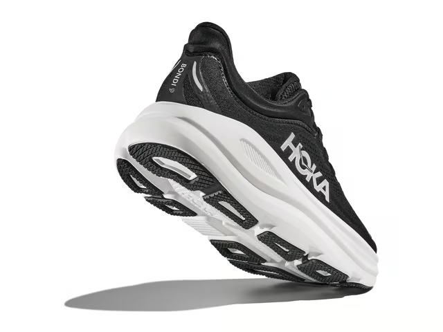 Hoka Bondi 9 Running Shoes - Black And White