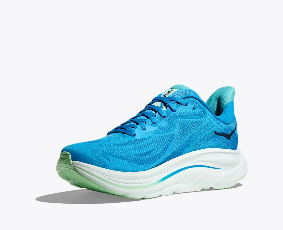 Hoka Clifton 10 Running Shoes - Blue And Mint