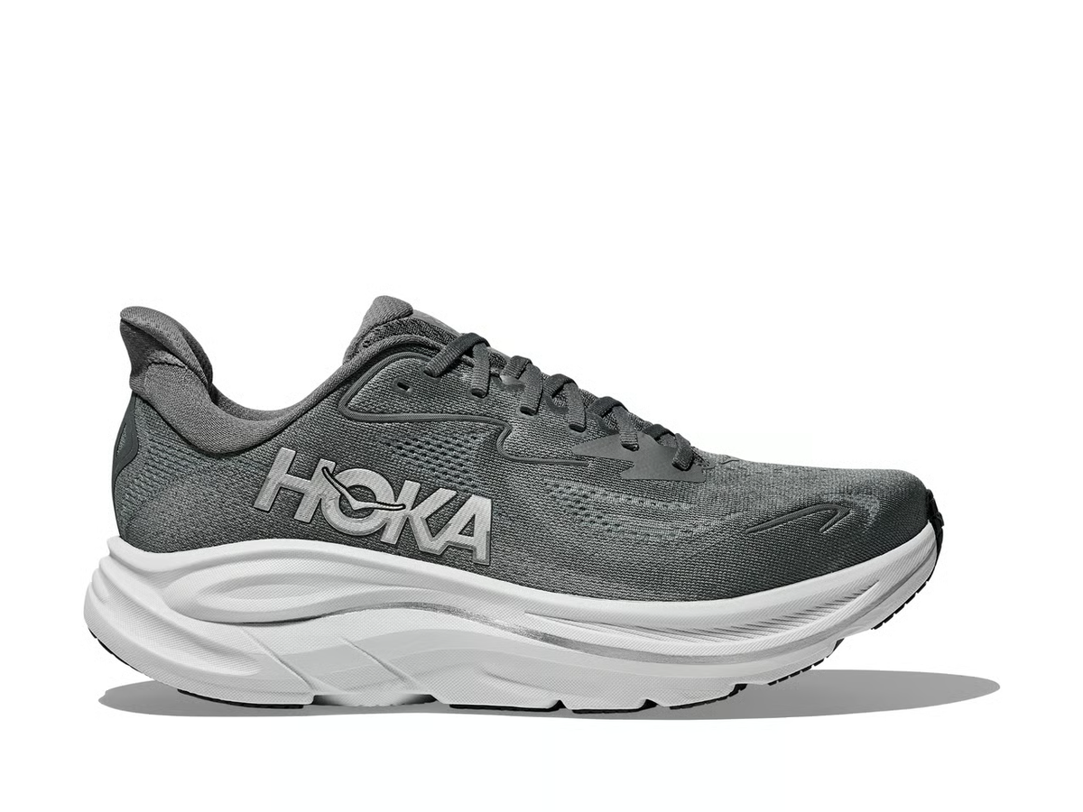 Hoka Clifton 10 Running Shoes - Gray And White