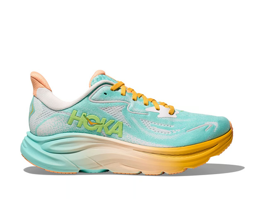 Hoka Clifton 10 Running Shoes - Mint And Orange