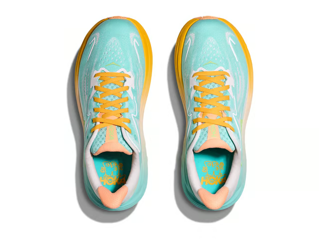 Hoka Clifton 10 Running Shoes - Mint And Orange