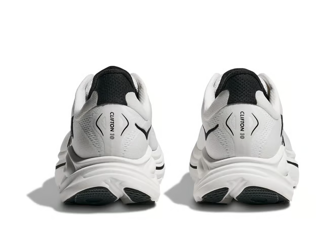 Hoka Clifton 10 Running Shoes - White And Black