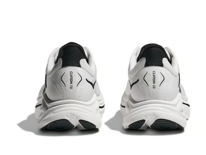 Hoka Clifton 10 Running Shoes - White And Black