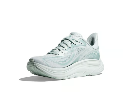 Hoka Clifton 10 Running Shoes - Light Gray And Mint