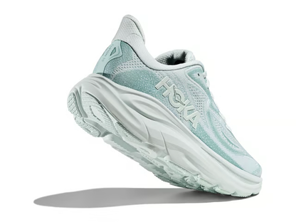 Hoka Clifton 10 Running Shoes - Light Gray And Mint