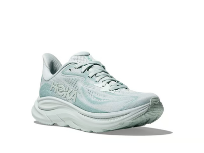 Hoka Clifton 10 Running Shoes - Light Gray And Mint