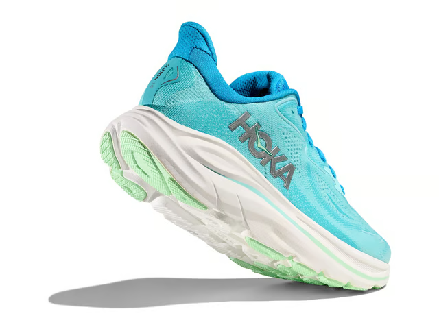 Hoka Clifton 10 Running Shoes - Aqua Blue And Mint