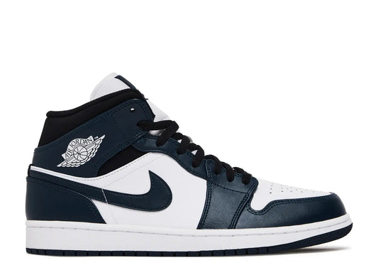 Air Jordan 1 Mid 'Armor Navy' Navy and White Sneakers