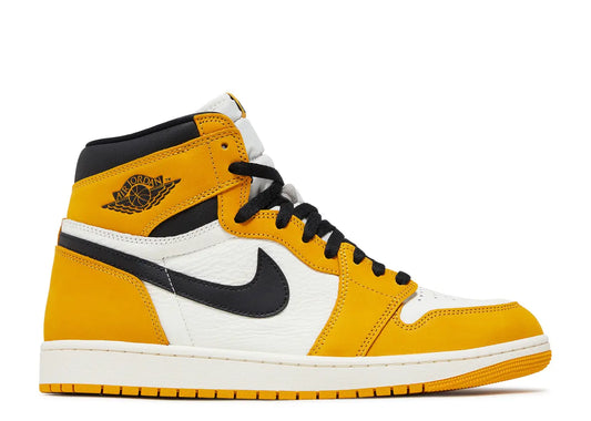 Air Jordan 1 High 'Yellow Ochre' Yellow and White Sneakers