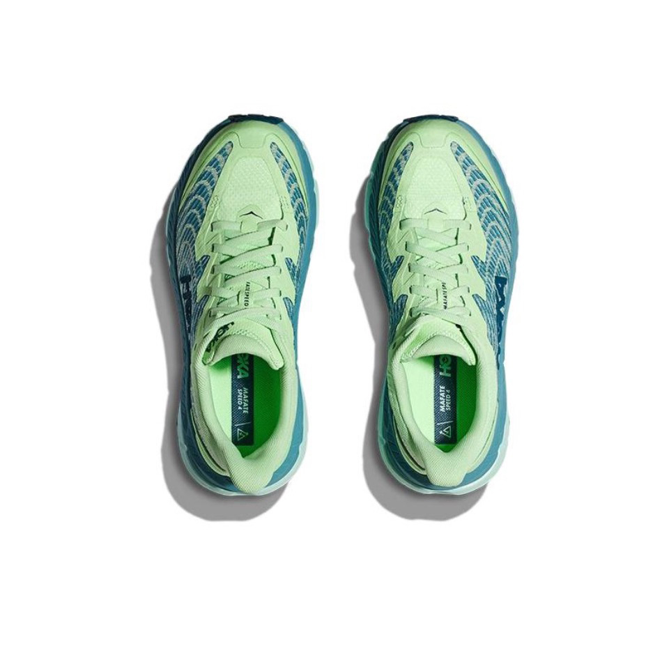 Hoka Mafate Speed 4 Trail Running Shoes - Mint Green And Teal