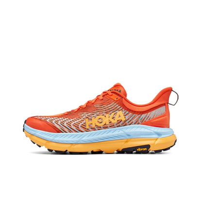 Hoka Mafate Speed 4 Trail Running Shoes - Orange And Light Blue