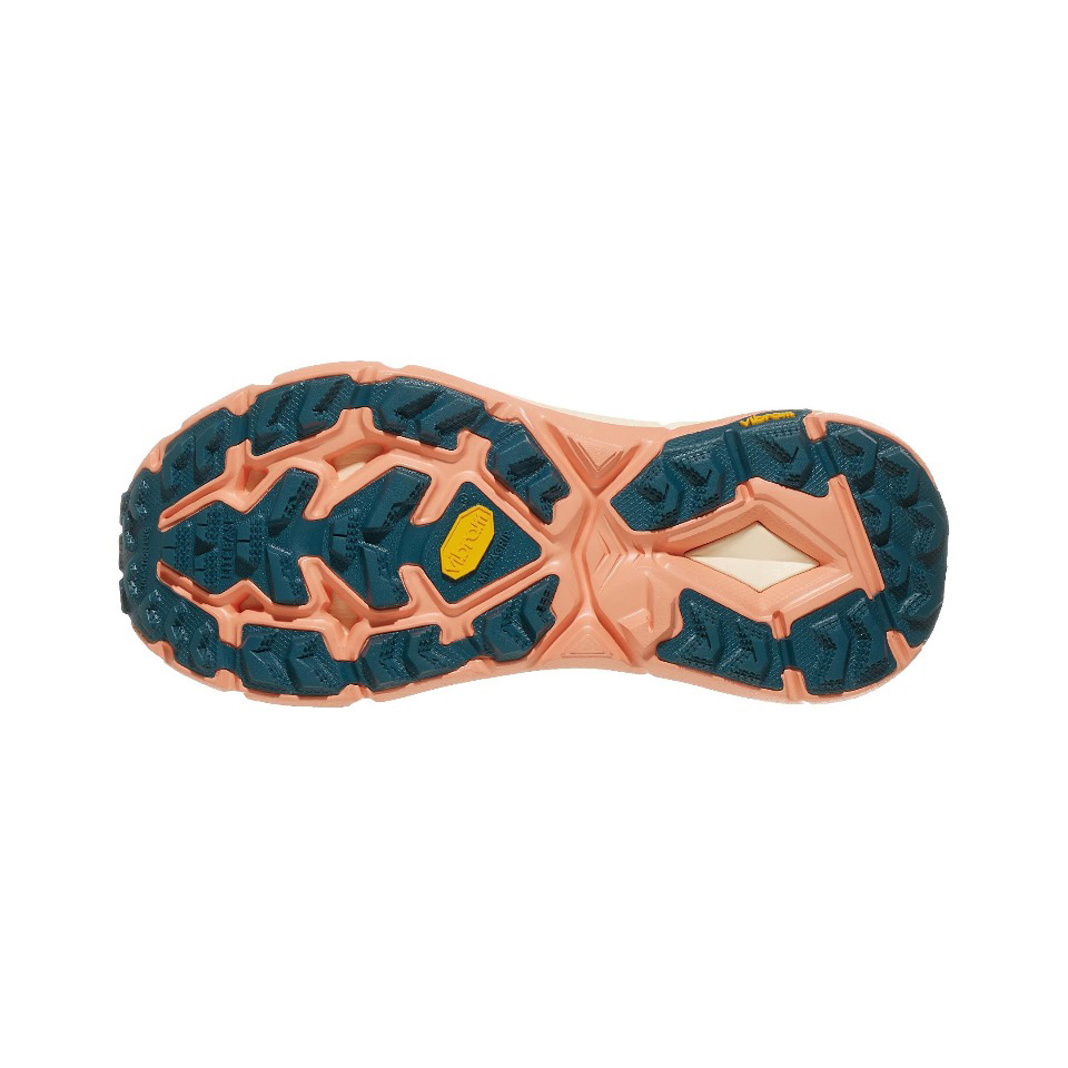Hoka Mafate Speed 4 Trail Running Shoes - Dark Teal And Coral Pink