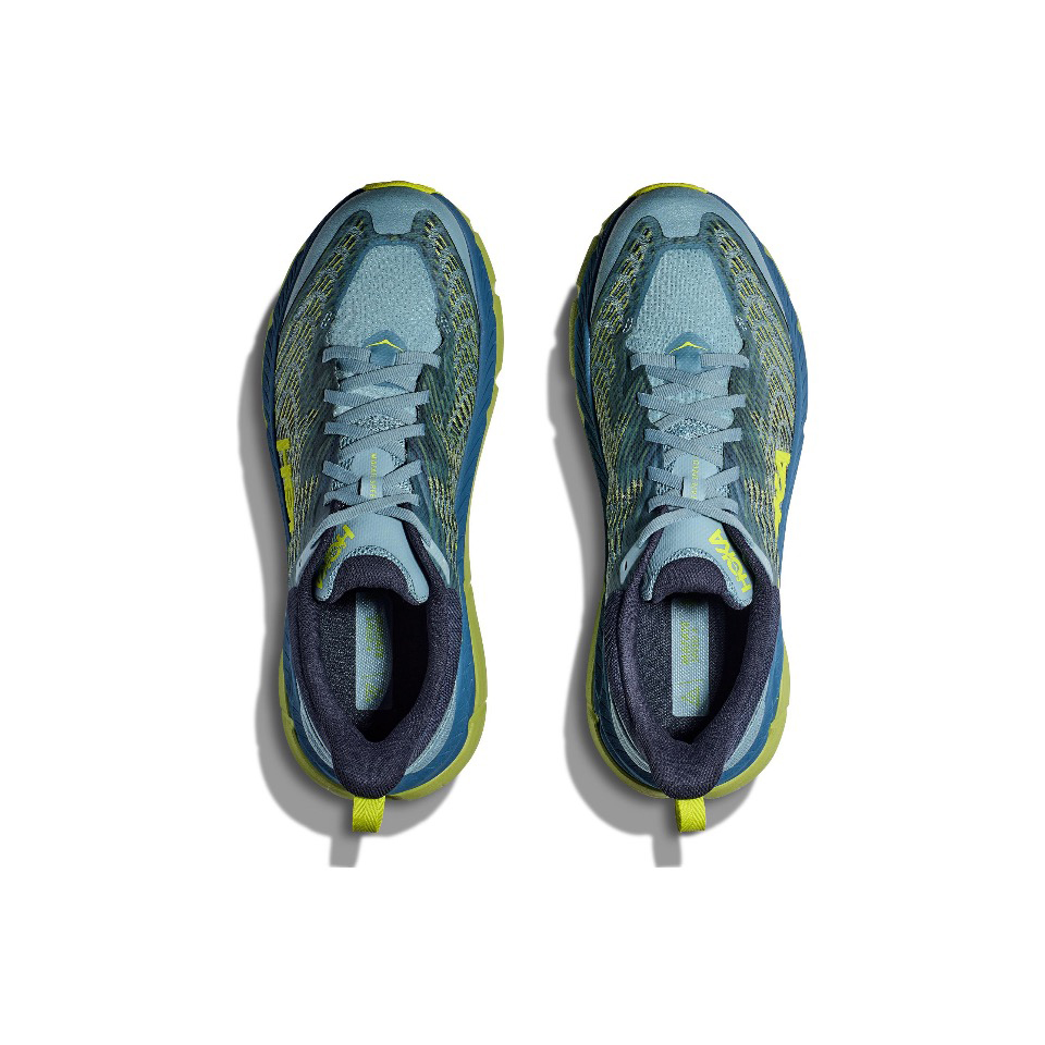 Hoka Mafate Speed 4 Trail Running Shoes - Blue And Lime Green