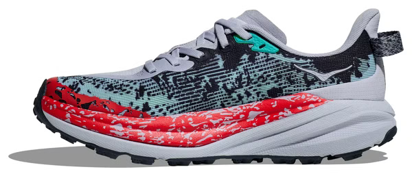 Hoka Speedgoat 6 Trail Running Shoes - Red And Gray