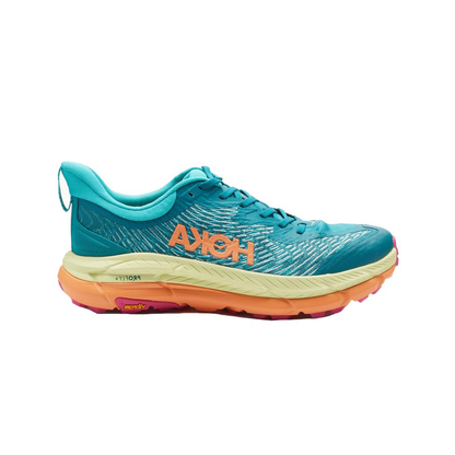 Hoka Mafate Speed 4 Trail Running Shoes - Teal And Peach