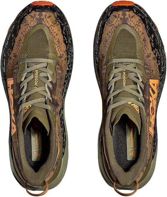 Hoka Speedgoat 6 Trail Running Shoes - Olive And Orange