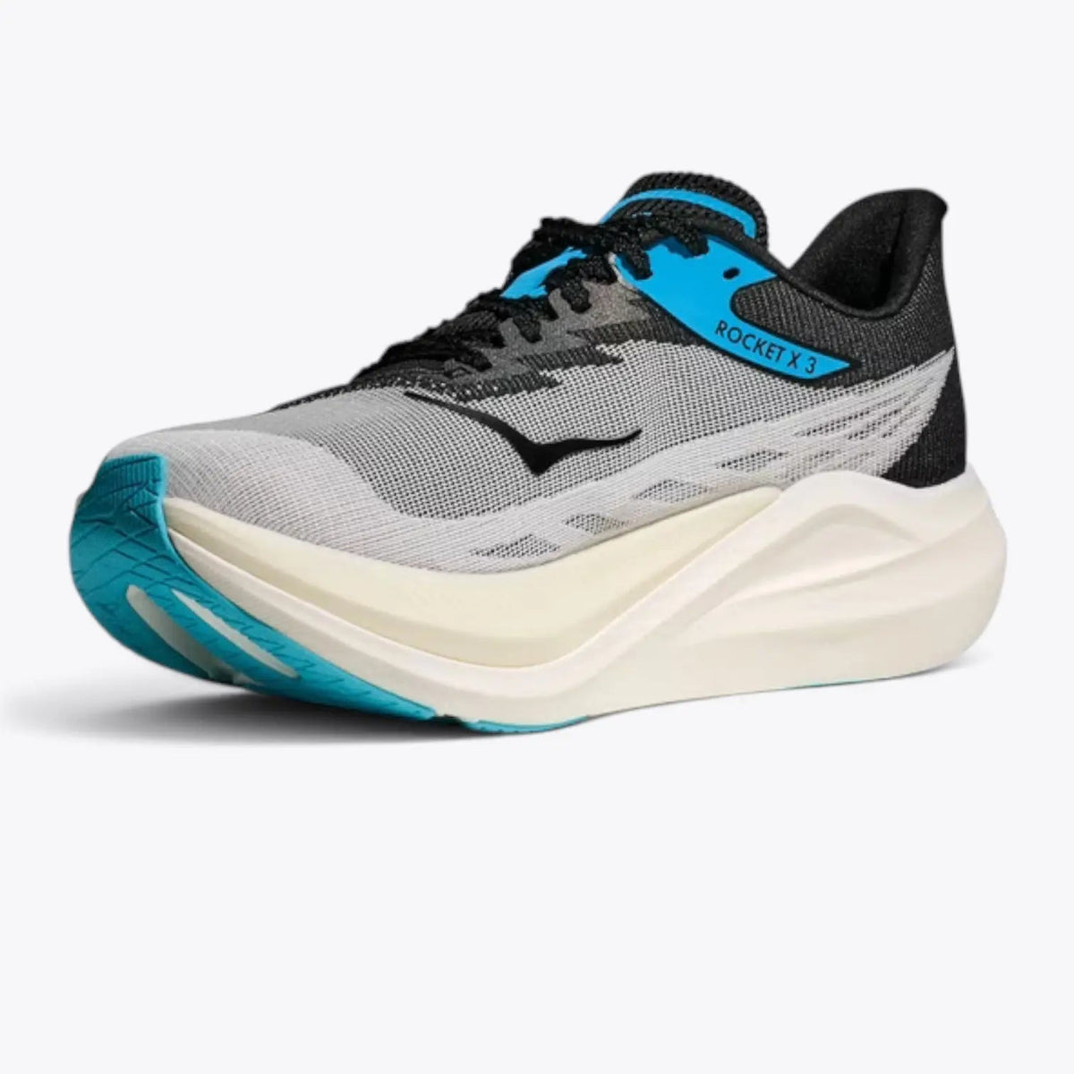 Hoka Rocket X 3 Carbon-Plated Road Racing Shoes - White / Black