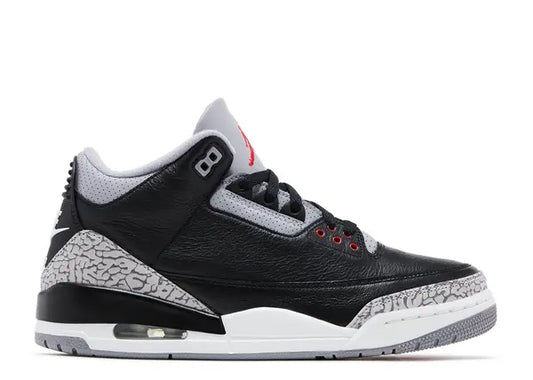 Air Jordan 3 'Black Cement' Black and Gray Sneakers