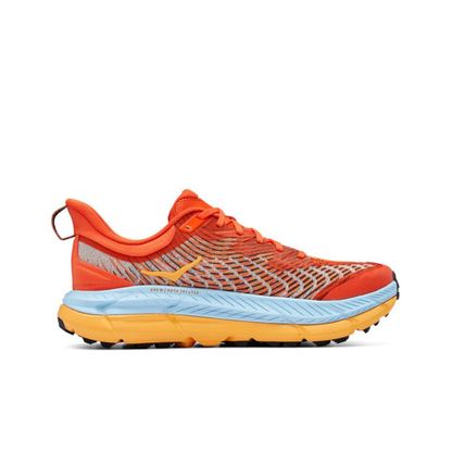 Hoka Mafate Speed 4 Trail Running Shoes - Orange And Light Blue